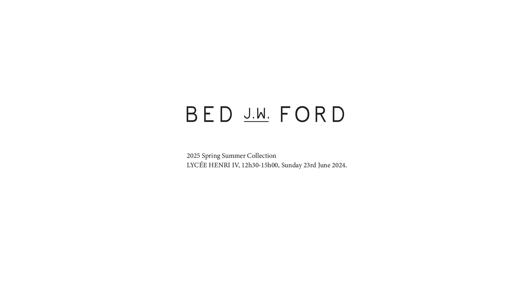 BED j.w. FORD S/S 25 Menswear | SHOWstudio