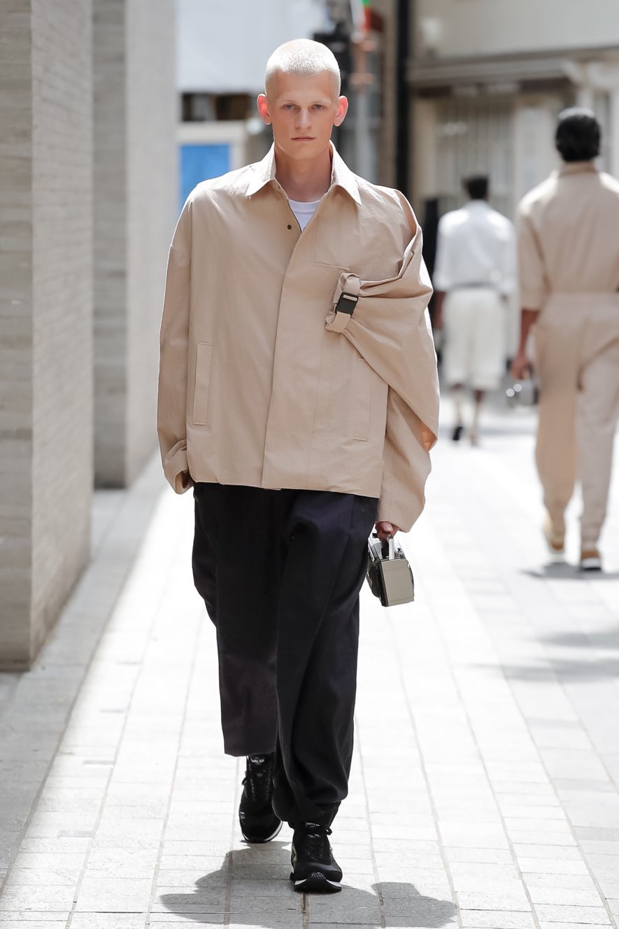 CHALAYAN◇19SS CONTRAST SIDE POCKET SHIRT/長袖シャツ/48/コットン 