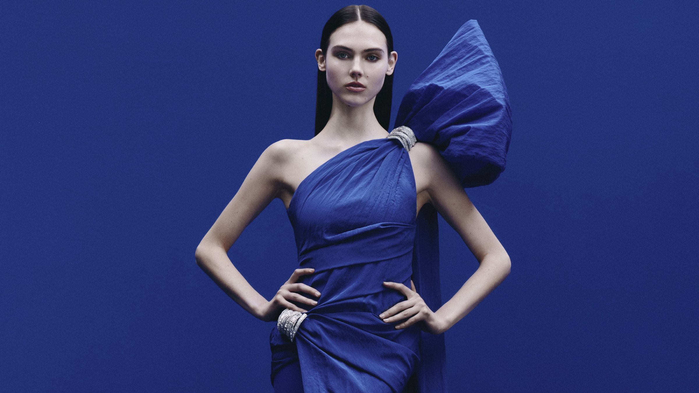 princess polly baby blue dress Crystal Brooch Ruched Mini Dress | David Koma