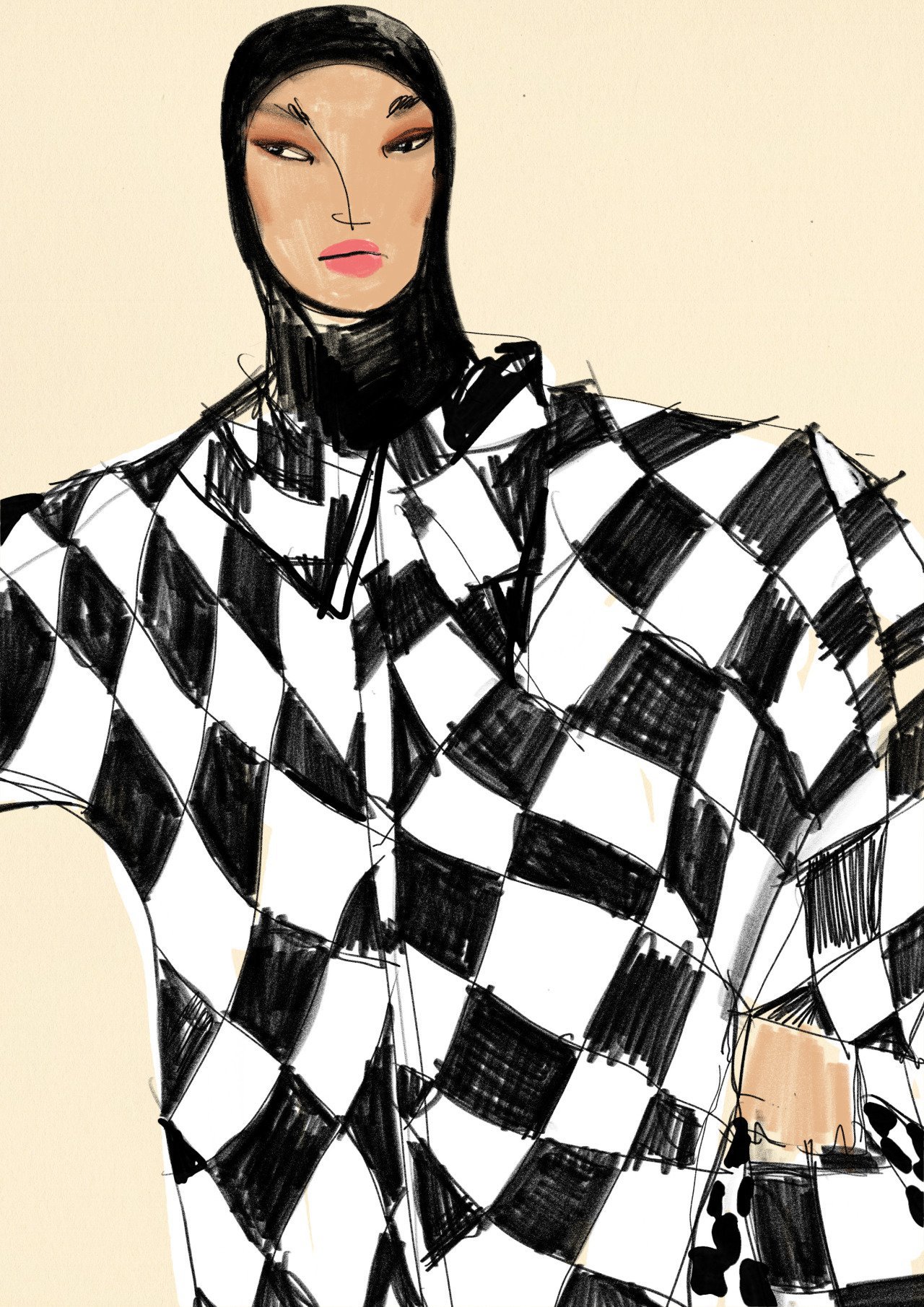 Fashion Illustration: MM6 Maison Margiela S/S 22 Womenswear