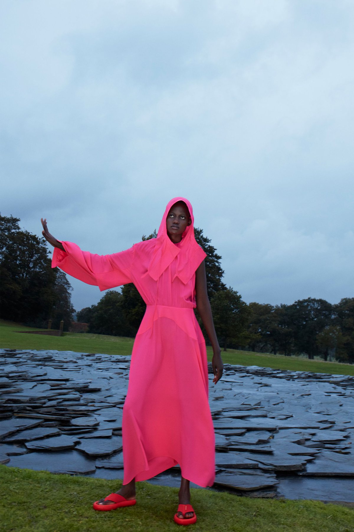 STELLA McCARTNEY シルク混 フラワープリント ビスチェ