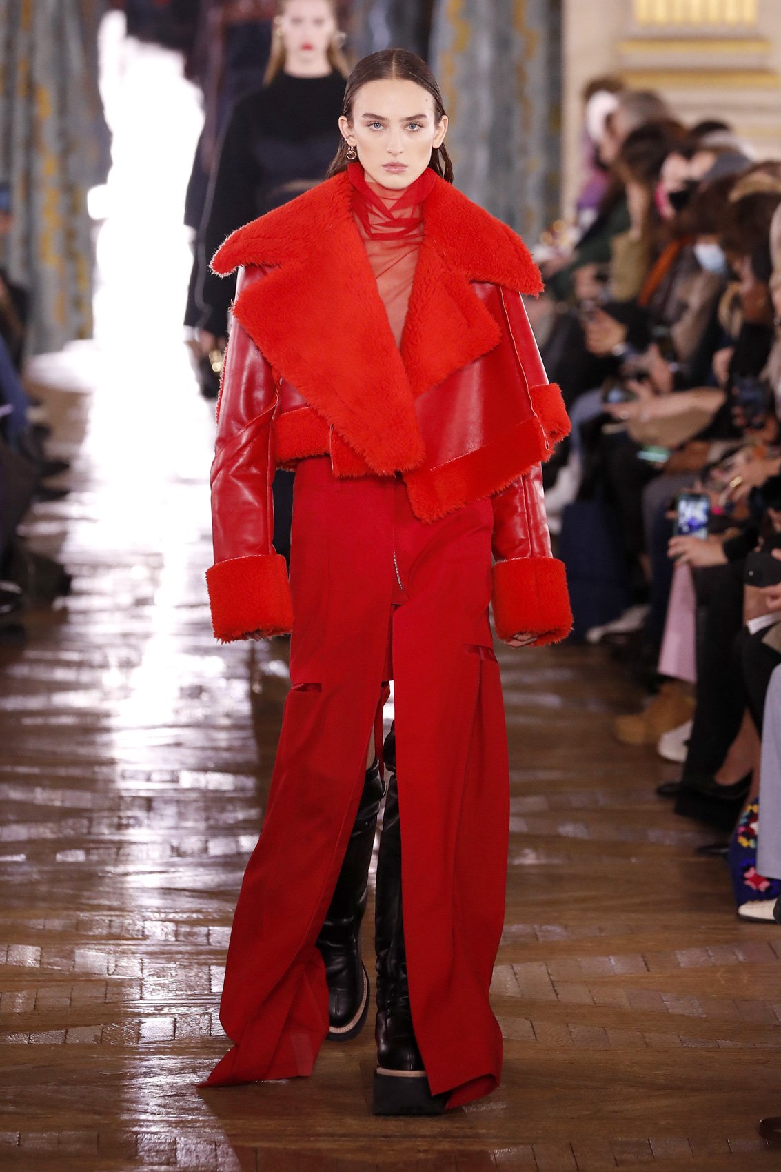 sacai ドレス　2022aw sacai - sacai】 Suiting Mix Dress サカイ ドレス 2022ssの通販