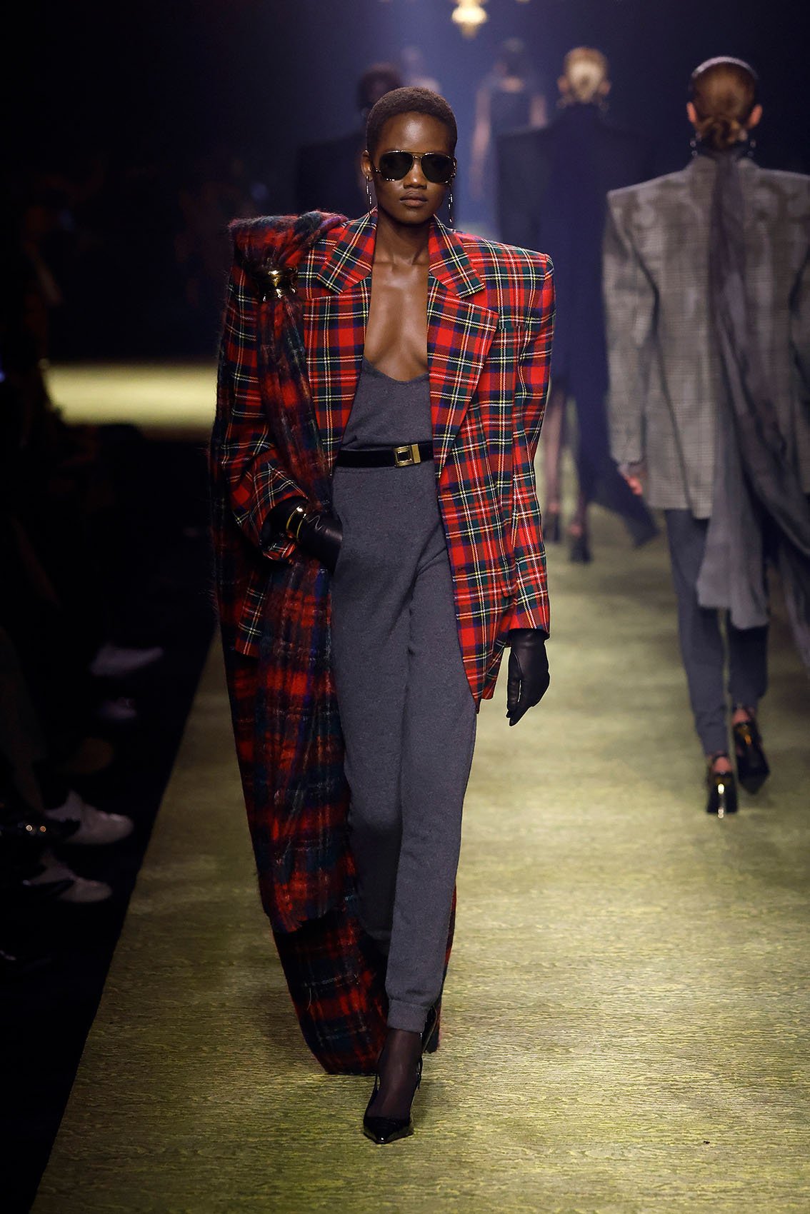 23AW SAINT LAURENT PARIS サンローラン シルク ブラウス ◇Saint Laurent 23AW◇ポルカドット◇フリル◇シルクブラウス