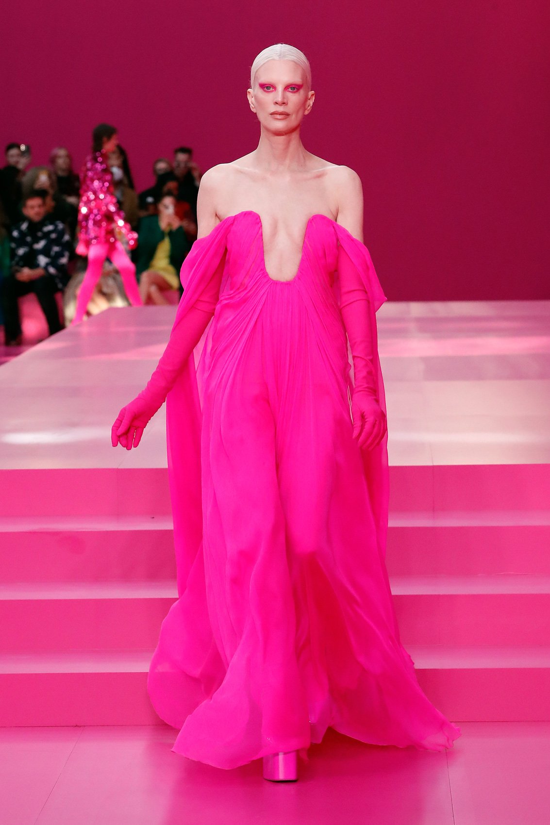 valentino pink dress 2020 Valentino's Spring 2020 Couture Show Plays With Color  & Your Psyche