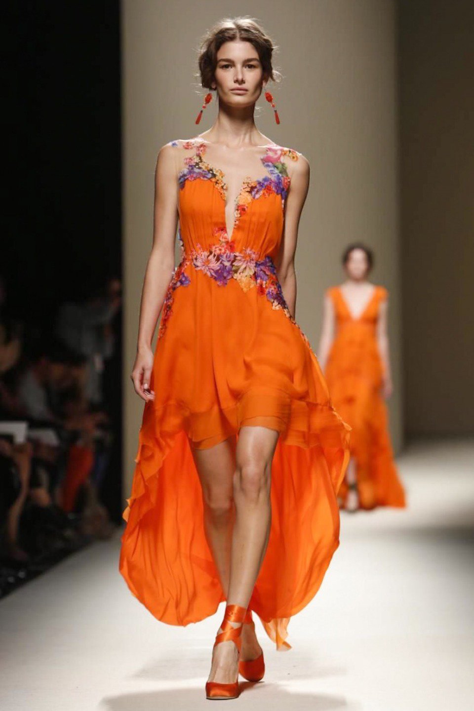 alberta ferretti orange dress Show Report: Alberta Ferretti S/S 14 Womenswear