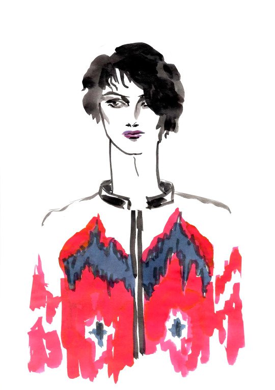 Fashion Illustration Emporio Armani A W 15 Womenswear SHOWstudio