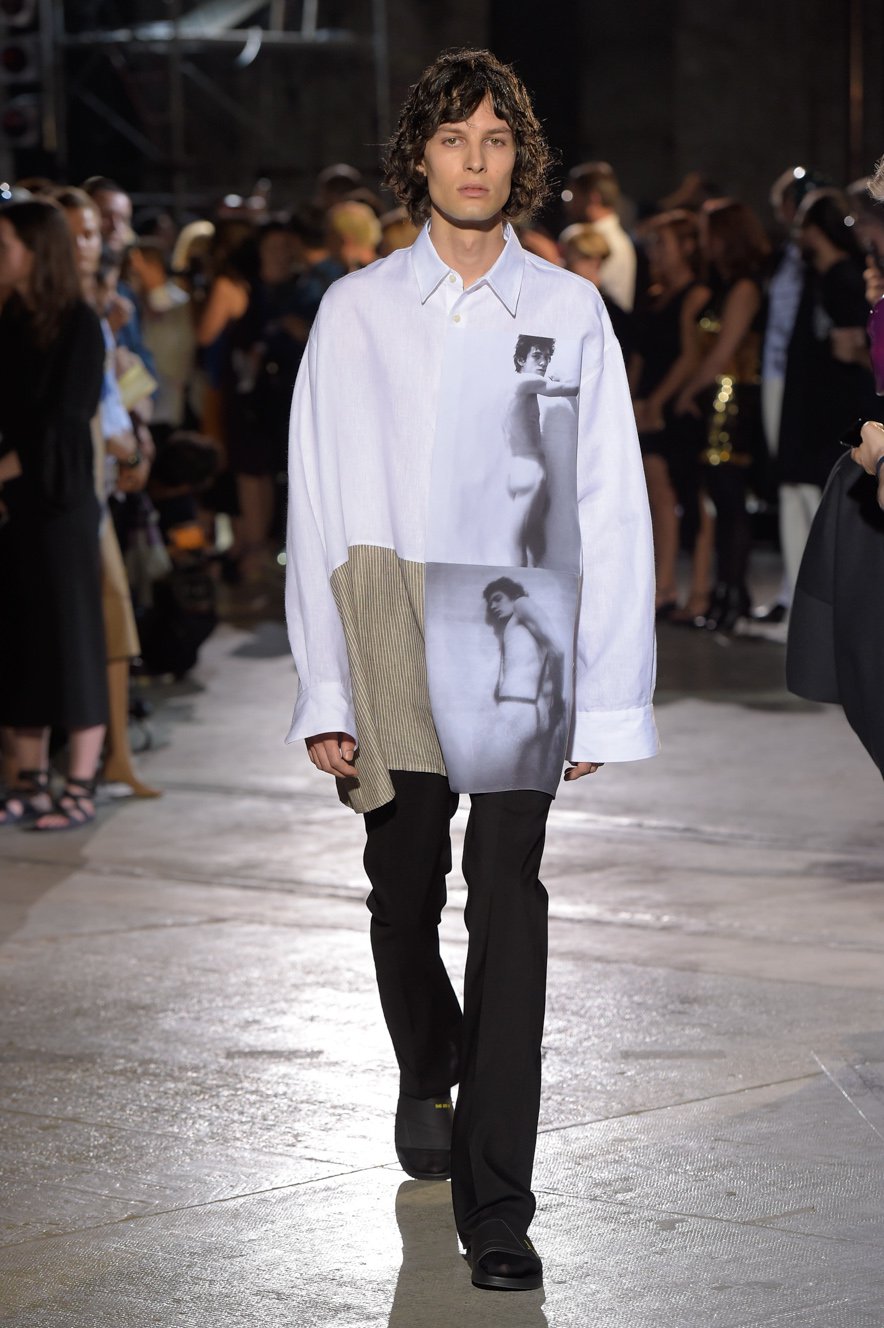 トップス 17ss Raf Simons Robert Mapplethorpe Raf Simons SS17 Robert Mapplethorpe Oversized Shirt