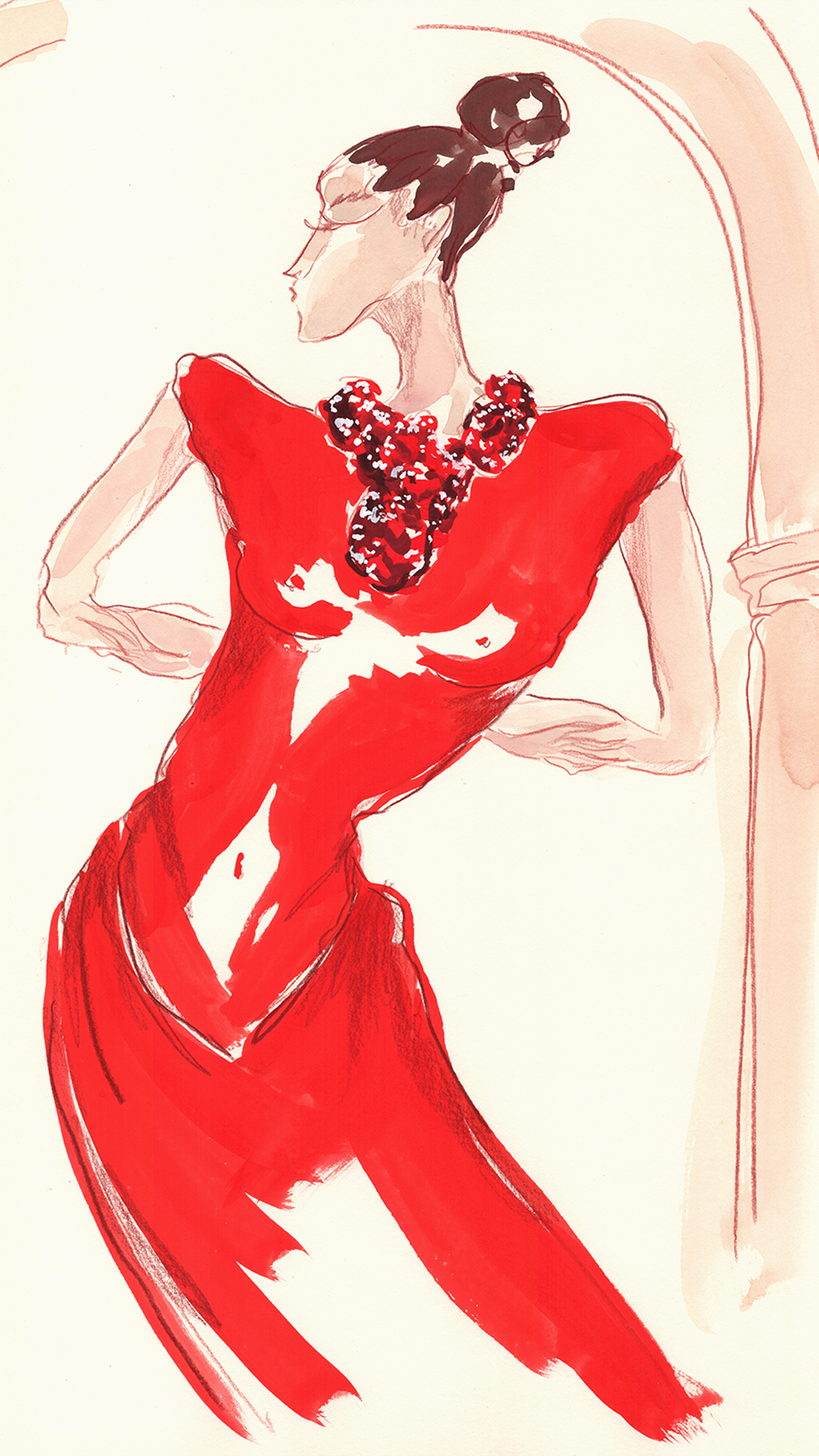 Fashion Illustration: Balenciaga A/W 25 Haute Couture