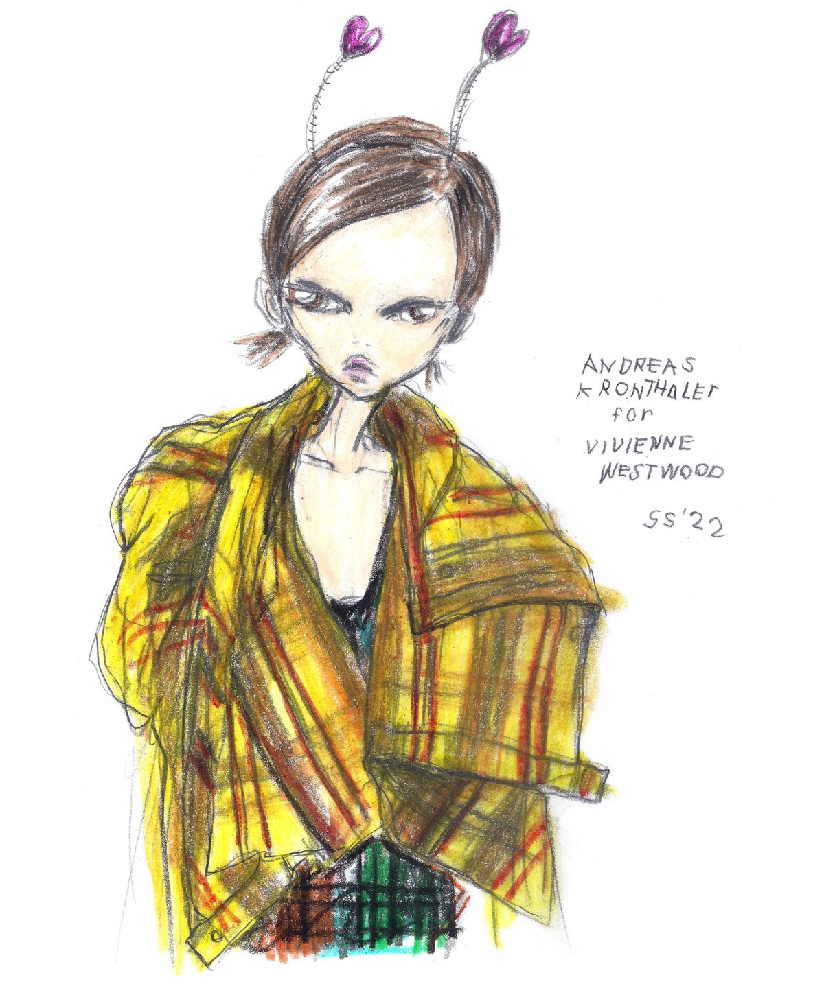 Fashion Illustration: Andreas Kronthaler for Vivienne Westwood S/S